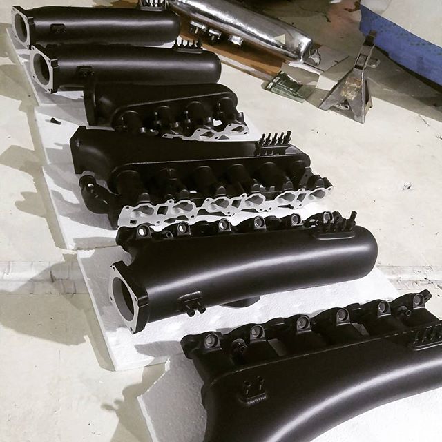 Ocdworks intake manifold powder coat is done. Our manifold is standard powdercoated.