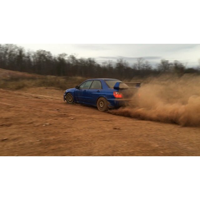 Ripping around the backyard in this sweet STI. So much fun spinning all 4 in the dirt!
