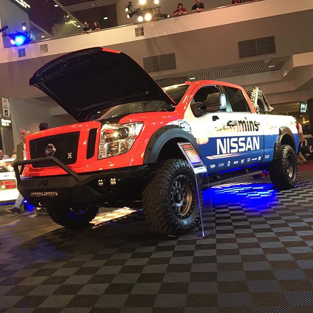 These new @nissan Titan XD trucks are amazing. @ivdsuspension did an awesome job with this build and I love the throwback paint scheme.