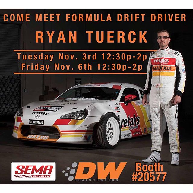 This week at the Sema Show I will be at the @deatschwerks booth hanging out talking shop and signing autographs Tuesday and Friday from 12:30-2pm. Stop by and say hello.