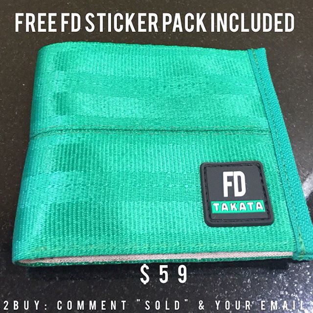 Wallet Drop! Introducing The Takata X FD 2015  Limited Edition Harvey's Wallet. FREE FD Sticker Pack included. Grab your Limited Edition wallet before they are gone. $59.99 + shipping (worldwide) TO BUY: Comment “SOLD & your email address” Then look for an email from our friends @sasquatch.io to purchase. sp/7-12  