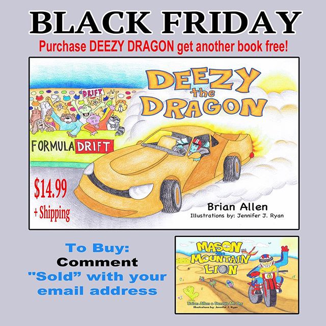You haven't gotten your son, daughter, niece, nephew the Deezy the Dragon Kids Drifting book yet? Black Friday Special: $15 + another free kids book! 2Buy: Comment "Sold" & your email address Our friends from @sasquatch.io will send you an checkout link sp/2-16