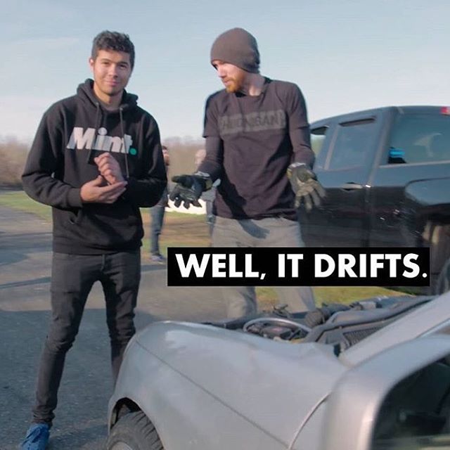 It's not everyday someone hands you a haggard car to try and blow up... The @haggard_garage guys are learning the hard way but you gotta start somewhere! Click the link in my profile to see the video from @donutmedia