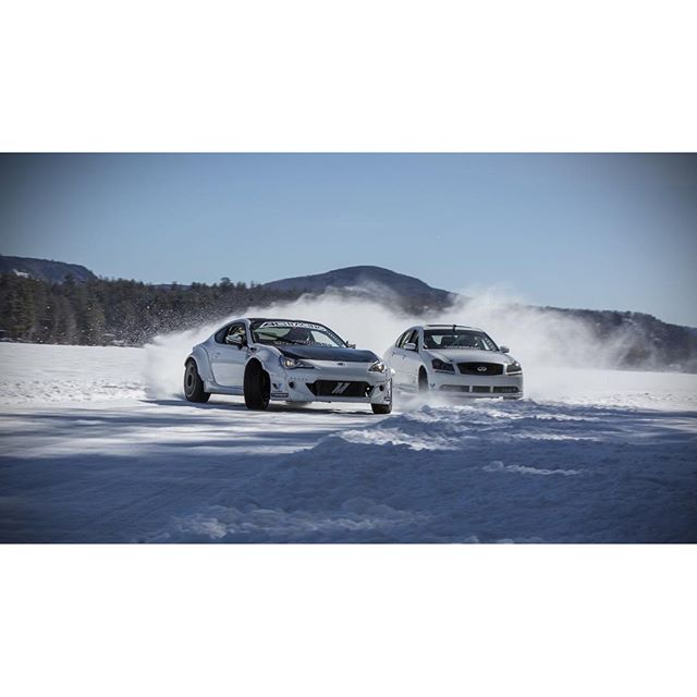 Drifting on a frozen lake is a crazy good time! Ripping full speed tandem on a narrow path with @ryantuerck on loose conditions is going to make for a killer episode of #TuerckD!