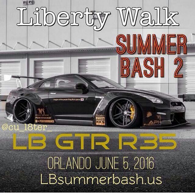 THE LINE UP Begins with @cu_l8ter_ & His Sexy LB GTR!!! See you at Liberty Walk Summer Bash 2 UTI Orlando, FL: 4-9pm: June 5th Come hang out with @libertywalkkato See You There!!! @kidstance @boxed_lifestyle @alphaclass Photo by @kfletchphotography