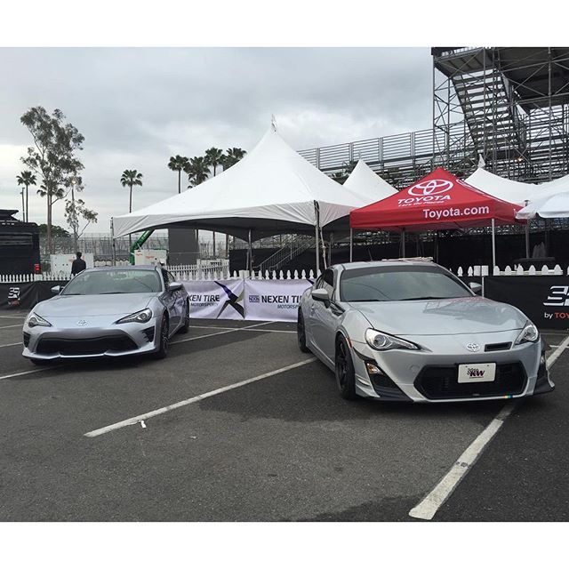 Catch my street car at @formulad with the other @scion owners? New vs. old (mine).