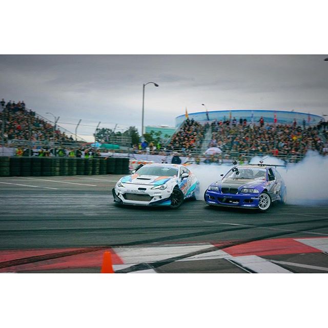 Lucky the rain stopped in Long Beach for the @formulad main event tandems. 3rd place finish for @kengushi and @greddyracing #86. Congrats to @chelseadenofa in his win. His BMW recently installed our Profec and Profec MAP boost controller @boost_brigade  @auto.tuned