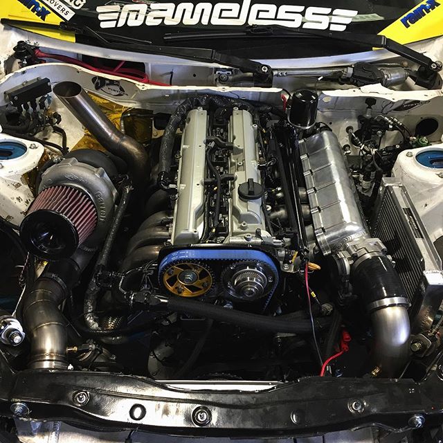 The @namelessperformance team has been working nonstop with the rally race last weekend and now getting our @scionracing by Toyota FRS prepped and ready to rock for ATL. Lots of new parts in this engine bay from @runbc @powerhouseracing @dcpowerinc. Thanks @johnhoyenga and @byattgram for all the hours lately.
