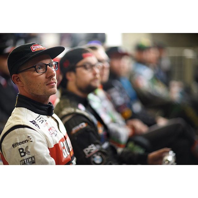 Trying to pay attention in one of the longest and most informative drivers meetings ever at @formulad. These guys have been putting in some work and it's nice to see a lot of proper changes being put in place to better the series.