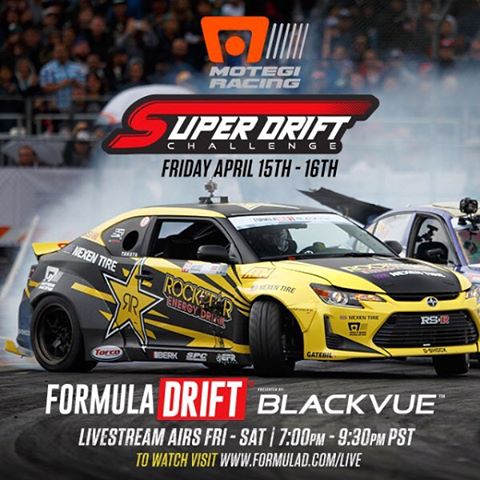 We're back on track in Long Beach for the @motegiracing night drift competition this weekend! Livestream today (qualifying) and tomorrow (battles) at formulad.com/live 7 PM (PST) both days. Very excited to be on track during the IndyCar weekend!