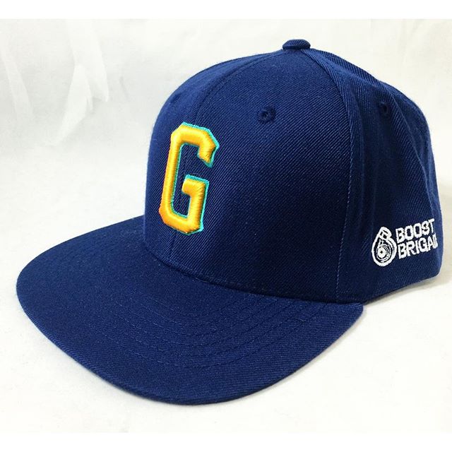 New color-way @BOOST_BRIGADE GReddy "G" SnapBack, Navy blue with Yellow/Teal/White stitching - now on