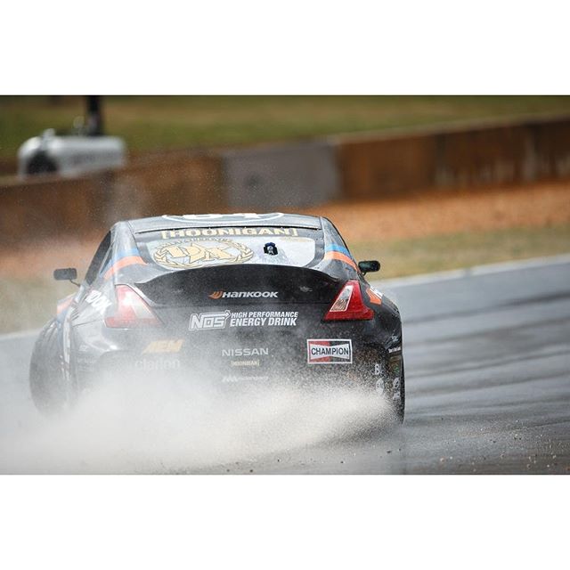 Rooster tails off the @nissan 370Z today... Drifting in the rain is fun but not every event! Thankfully we have clear skies coming this weekend.