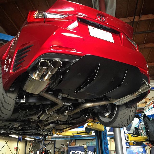 the infamous @lexustuned @rocket.bunny.pandem getting a new exhaust in preparation for an upcoming road trip...