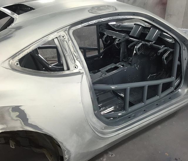 Later gram. Just got a ton of rad pics from @2m_autowerks during there prep and paint process on the a couple weeks ago. They shot this fresh off the interior spray. East coast gray.  @gumout @huddyracing @donutmedia @bcracingna @vibrant_performance
