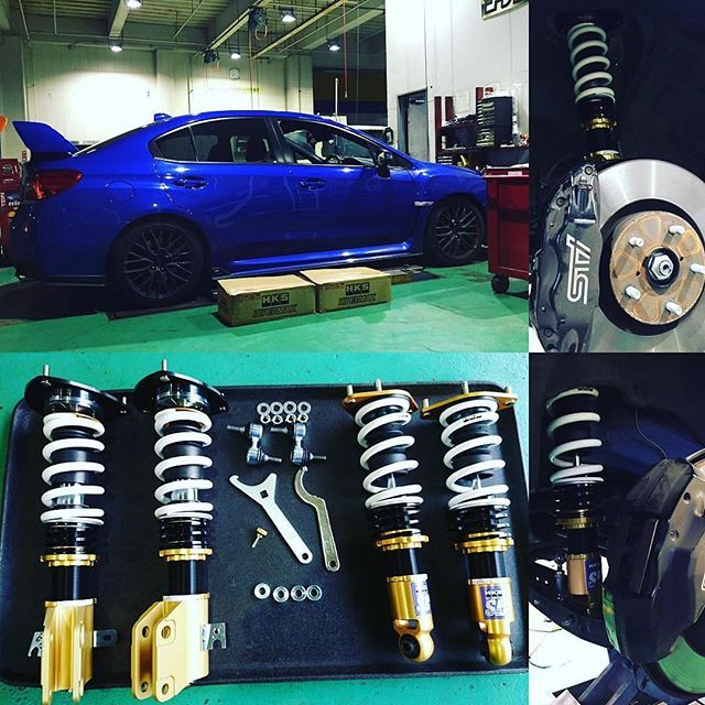 Monday morning upgrades with the HKS Hipermax IV SP coilovers! 
@matsuikengo
