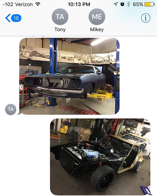 We may not be in the same garages but it's been fun trading progress photos with my long time friends @tangelo96 and @eagleeyeedwards and others as we all prepare to show off our latest and greatest at SEMA next week!