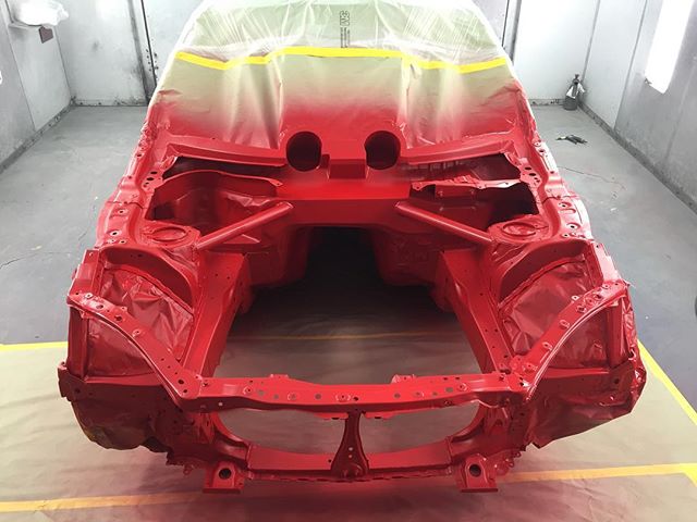 Only about a month ago when the was at the @2m_autowerks spray booth. The guys did a killer job. Look how sweet that firewall came out! @gumout @huddyracing @bcracingna @donutmedia