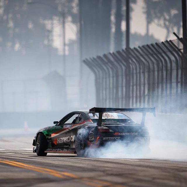 Turn 9 on the streets of Long Beach @forrestwang808 @hankookusaracing | Photo by @larry_chen_foto