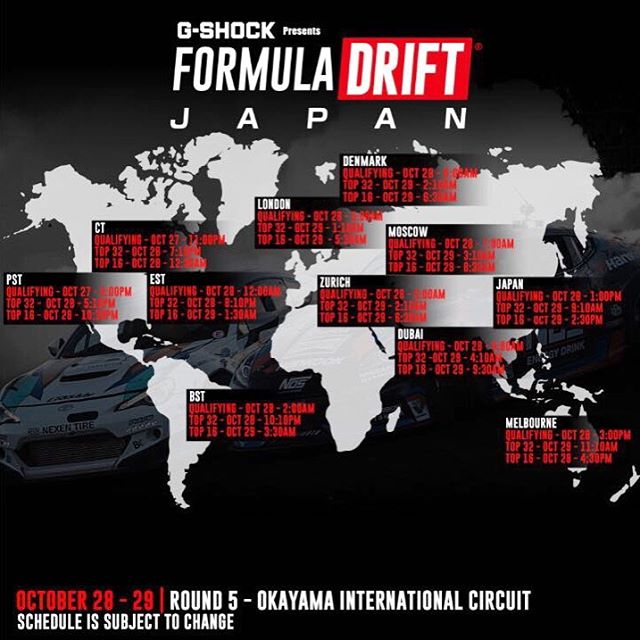 Livestream times for the @formuladjapan Finals at Okayama Circuit this weekend!