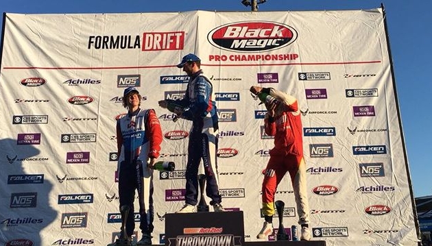 Congrats to @jamesdeane130 in 1st, @ryantuerck in 2nd and @piotrwiecek in 3rd at @formulad Round 5! #fdsea #formulad #formuladrift #drifting