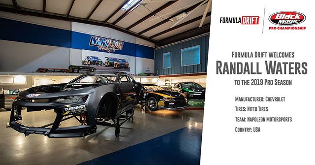 @napoleon_motorsports will be debuting & campaigning with driver Randall Waters (@iasperformance) in the 2019 Formula Drift @blackmagicshine  PRO Championship season with @nittotire .

In a first of its kind Chevrolet Camaro EL1, the Pro Rookie's new breakthrough vehicle is excited to compete with the best of the best at FD. Read more about the build here on our website!