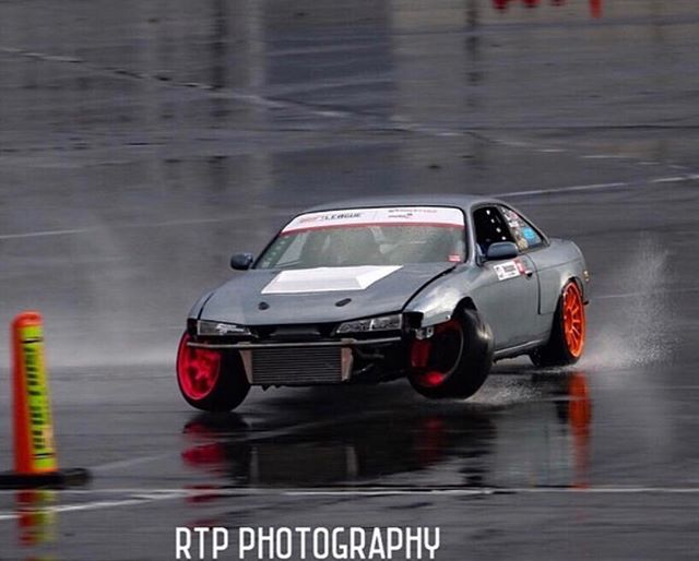 @aarondrifts at full lock in the rain at Round 1 ️ 📸 @rtp_photography_  @obpmotorsport