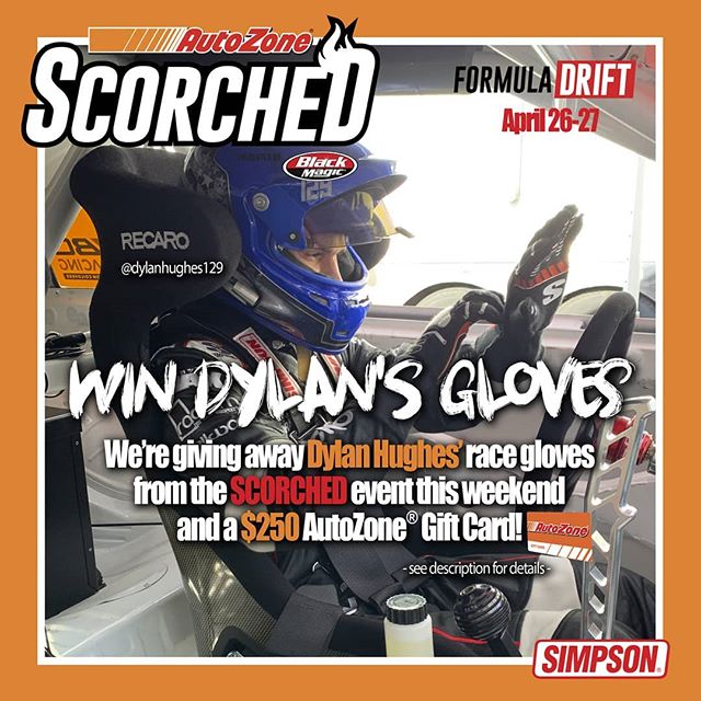 @autozone & @blackmagicshine  are giving away @dylanhughes129's  Gloves from this weekend at & a $250 Autozone Gift Card!  @simpsonraceproducts

To Enter: Comment below and tell us what kind of car you’d like to drive with those gloves, where you’d like to drive it & what you’d buy with your gift card.