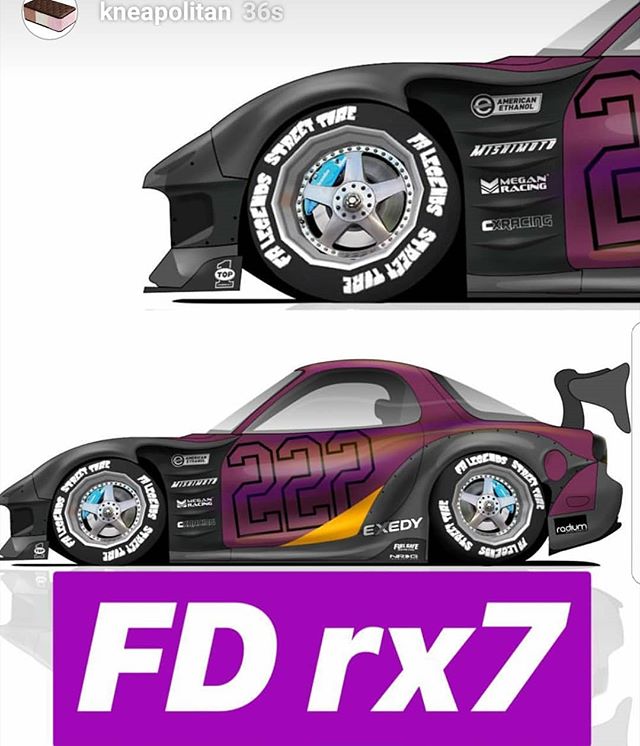 Back when @kneapolitan rendered up the @americanethanol @mazdatrixofficial FD3S. 
Built by,
 Kyle Mohan Racing 
Headed back to SEMA this year.  should be fresh. 
@lrb_speed @mastermind_north_america @mazdatrixofficial @top1oilusa @wraplegends @americanethanol @bn_sports_co.ltd @haltechecu @mishimoto @getnrg @drivenrg