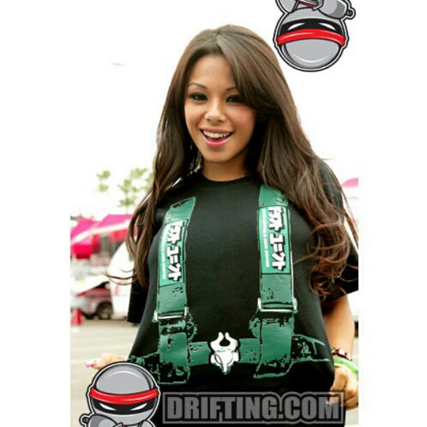 Jeri Lee with the harness shirt , Available on Drifting.com