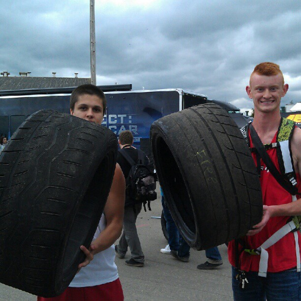 Fans got some free tires at Formula Drift !!!