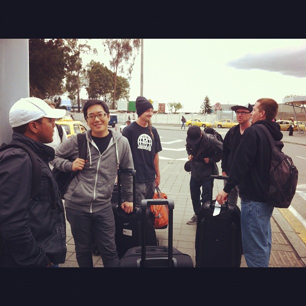 The crew in Bogota. Just landed