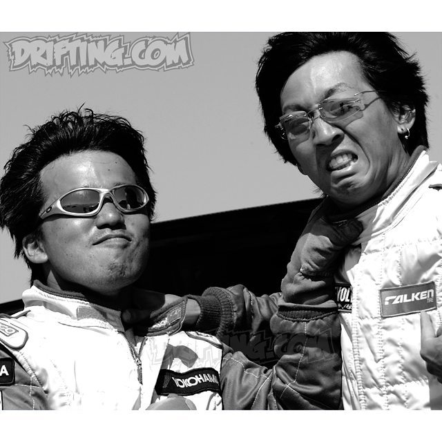 Hiro Sumida and Taka Aono at a 2004 Drift Day 
(2003-2005
Pro-Drifting in the U.S.A.)