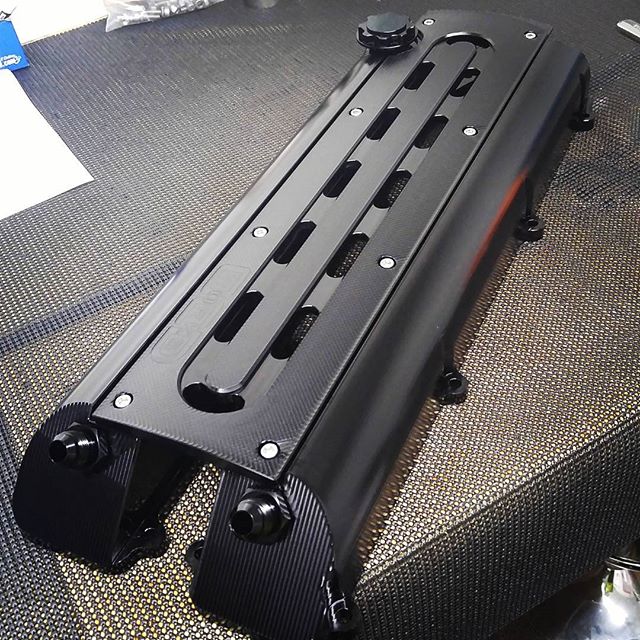 Ocdworks billet 2jz valve cover anodized black is going to our customer alex.