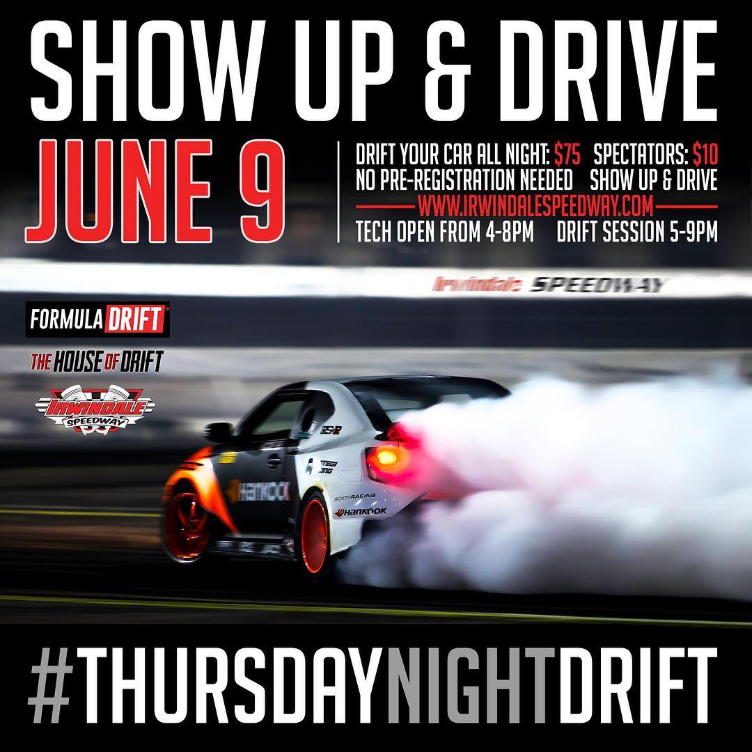 Join us next week for THURSDAY NIGHTS GO “SLIDEWAYS” at IRWINDALE Speedway  July 7, 2016