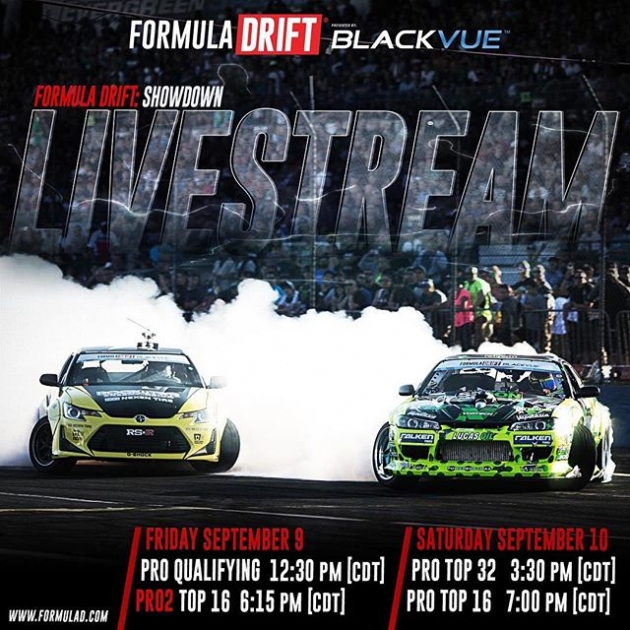 Formula DRIFT Round 7 Texas Motor Speedway Livestream schedule