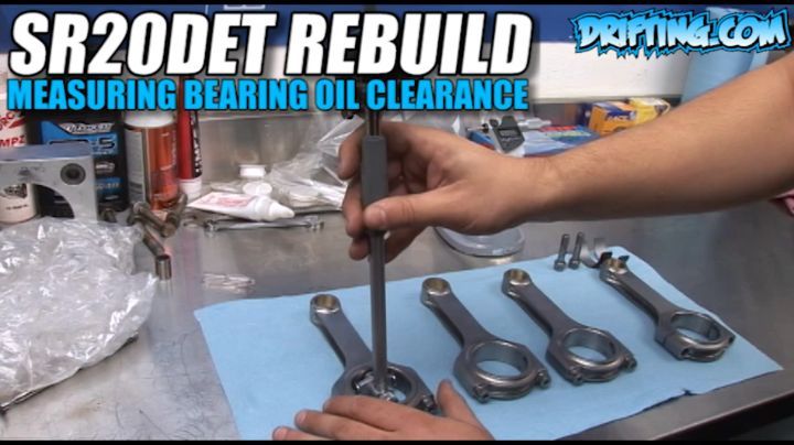 SR20DET Rebuild - How to Measure Bearing Oil Clearance - Part 2 - 2008 @driftingcom Video filmed at DRIFT SPEED , Special Thanks to Derrek , View the rest of the Video on YouTube