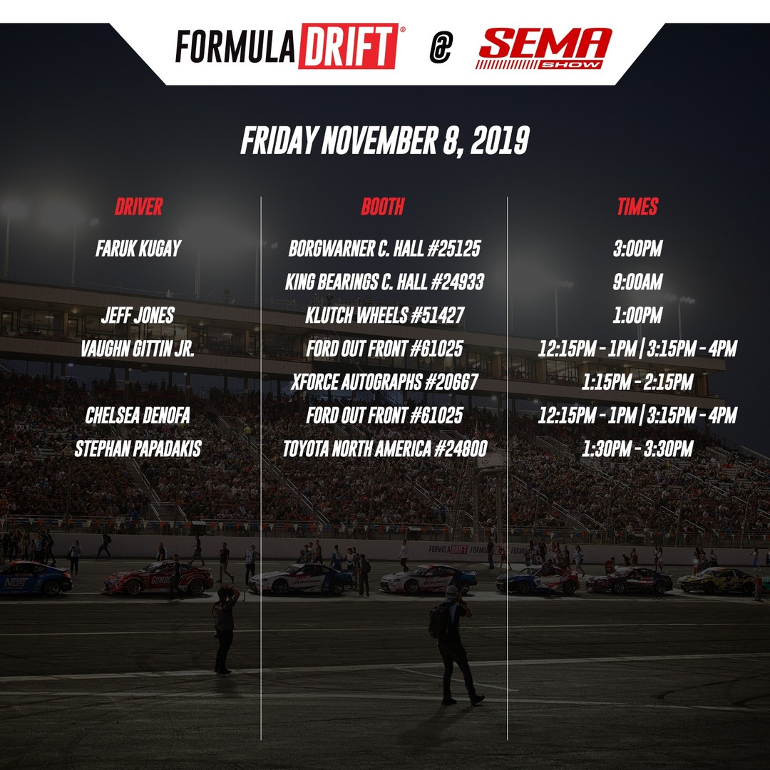 Last Day of Here is your Friday guide to find all your favorite FD drivers & cars!