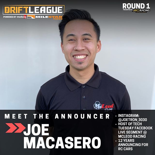 Welcoming back the official voice of The Drift League... @joetron_3030 
⁣
•• The Drift League is a @formulad PRO2 licensing series presented by @milestar.tires & @motoiq ⁣⁣⁣⁣⁣
⁣⁣⁣⁣⁣
Round of 1 of The Drift League is presented by @bcracingna.⁣⁣⁣⁣⁣
•Date/Time: Saturday, March 7 (Gates open at 3 PM)⁣⁣⁣⁣⁣
•Location: @irwindalespeedway ⁣⁣⁣⁣⁣
•Price: $15/person at the gate (free parking) ⁣⁣ ⁣⁣⁣
⁣⁣⁣
$3,000 CASH going to the podium.⁣⁣⁣⁣⁣
1st place: $1,500⁣⁣⁣⁣⁣
2nd place: $1,000⁣⁣⁣⁣⁣
3rd Place: $500⁣⁣⁣⁣⁣
⁣⁣⁣⁣⁣
REGISTER AT THEDRIFTLEAGUE.COM⁣⁣⁣⁣⁣
Season discounts available for a limited time.⁣⁣⁣⁣
⁣⁣⁣
CAR SHOW SHOWDOWN⁣⁣⁣⁣⁣
-Car show⁣⁣⁣⁣⁣
-Vendors⁣⁣⁣⁣⁣
-Awards⁣⁣⁣⁣⁣
Visit theautoground.com/events to register.⁣ ⁣⁣⁣