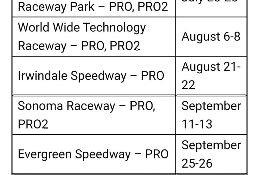 FORMULA DRIFT ANNOUNCES REVISED 2020 SCHEDULE formulad