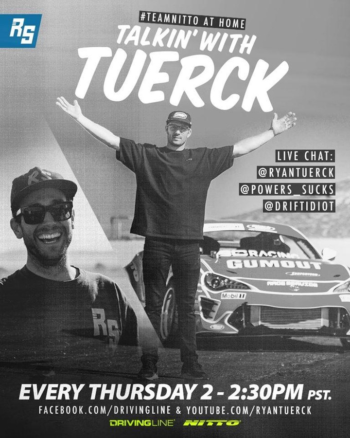 LIVE chat with @RyanTuerck, @Powers_Sucks, and @DriftIdiot on @DrivingLine's Facebook page today from 2pm-2:30pm PST. Pop in and say hi!