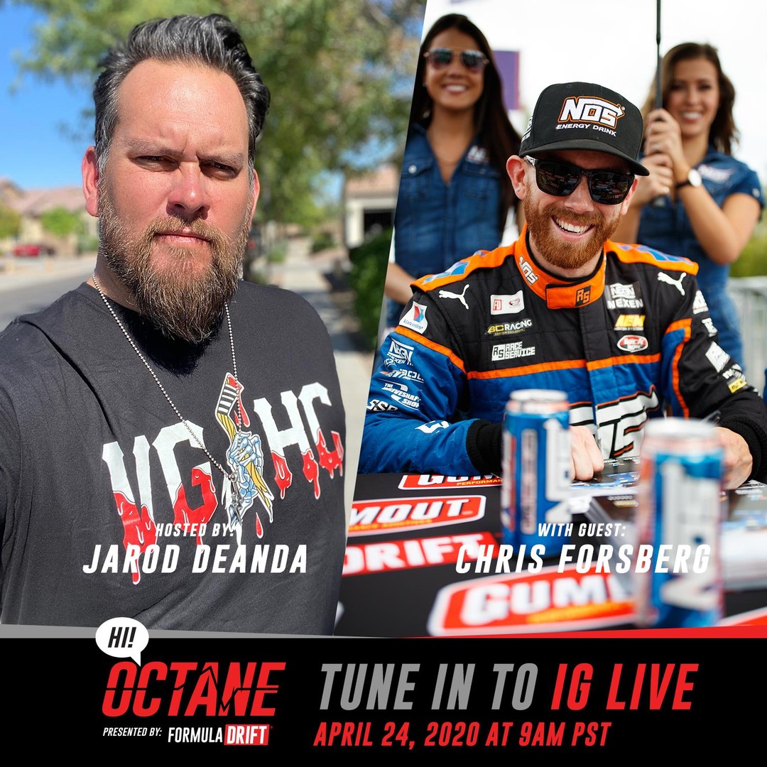Tune into our Instagram Live tomorrow at 9am as @JarodDeAnda hosts @ChrisForsberg64 for the newest episode of HI! Octane.