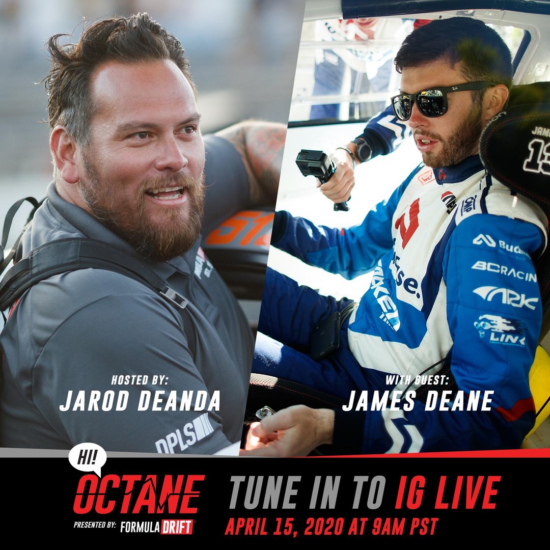 Tune into our Instagram Live tomorrow at 9am PST as @JarodDeAnda goes live with @JamesDeane130. for the second episode of HI! Octane.