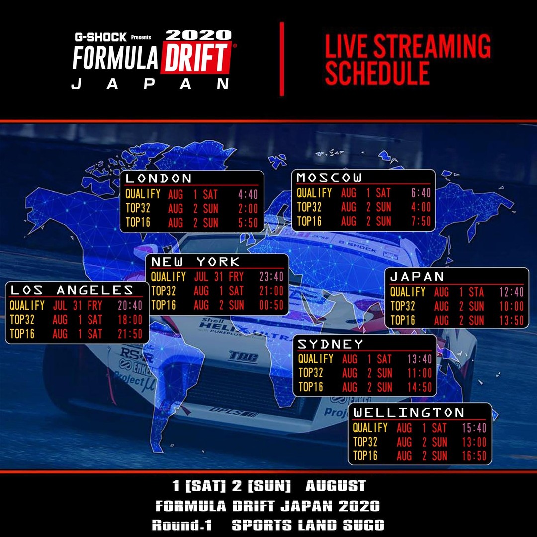 Don't miss any of the excitement! Watch @FormulaDJapan: RD1 this weekend!

LIVE Stream available on our Facebook and YouTube channels: (link in bio)