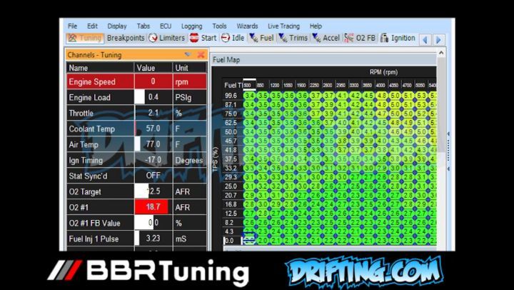 Engine Tuning - TPS Based Fuel Map with Boost Compensation for
Drifting @bbrtuning