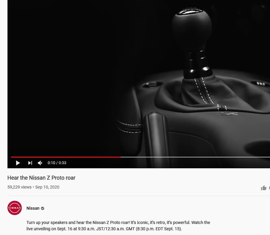 Nissan  Z Proto will have a Manual Transmission