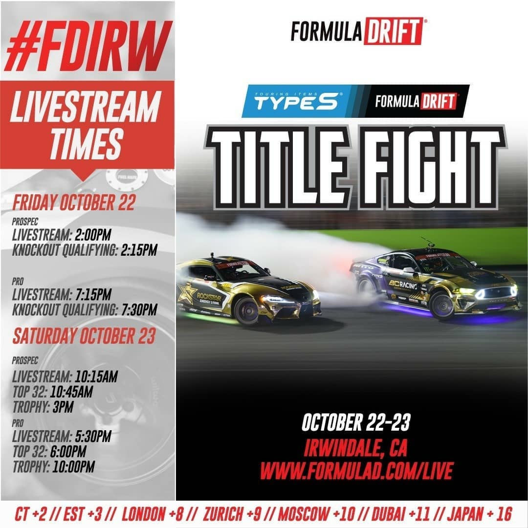 Formula Drift Irwindale Livestream Schedule