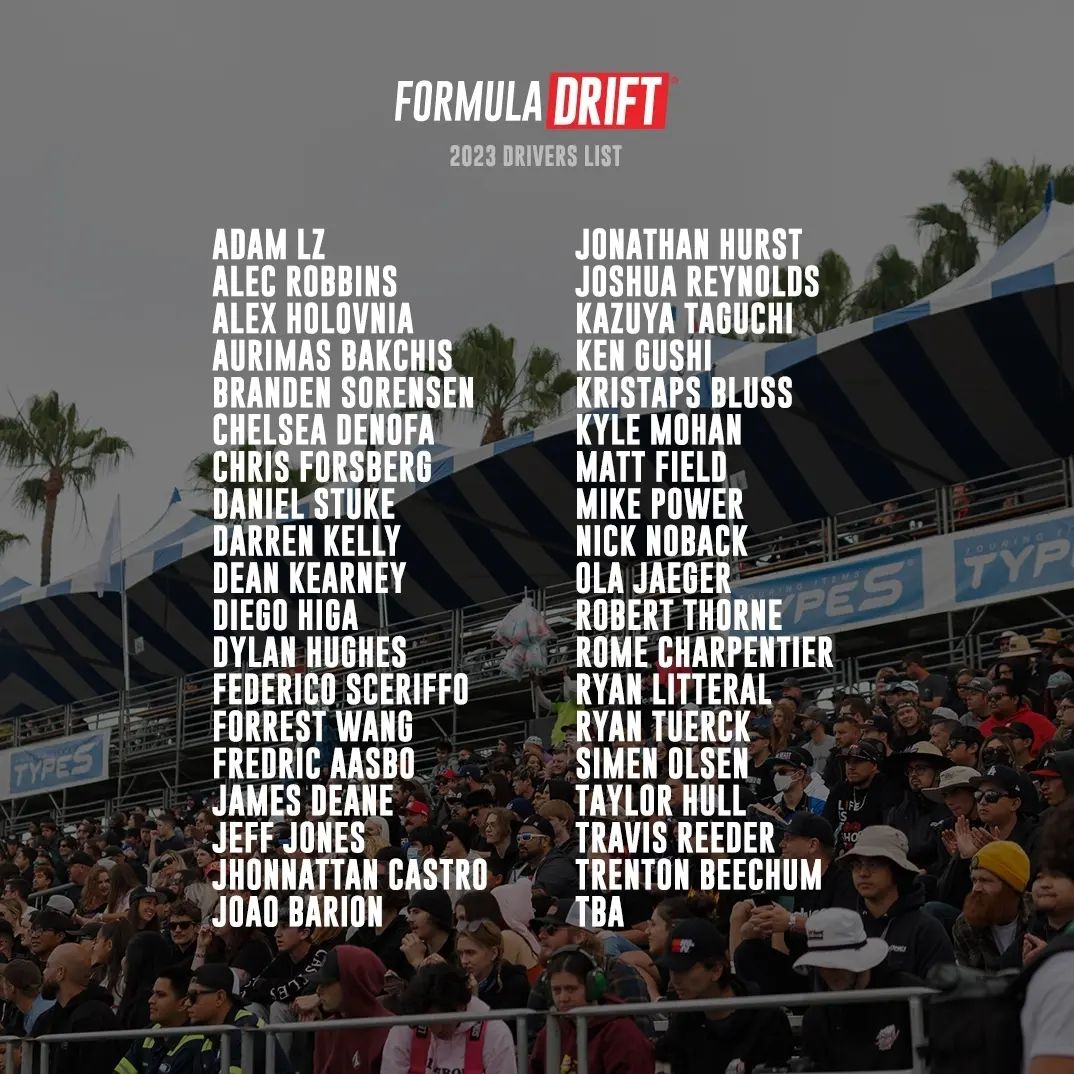 Formula Drift Drivers List