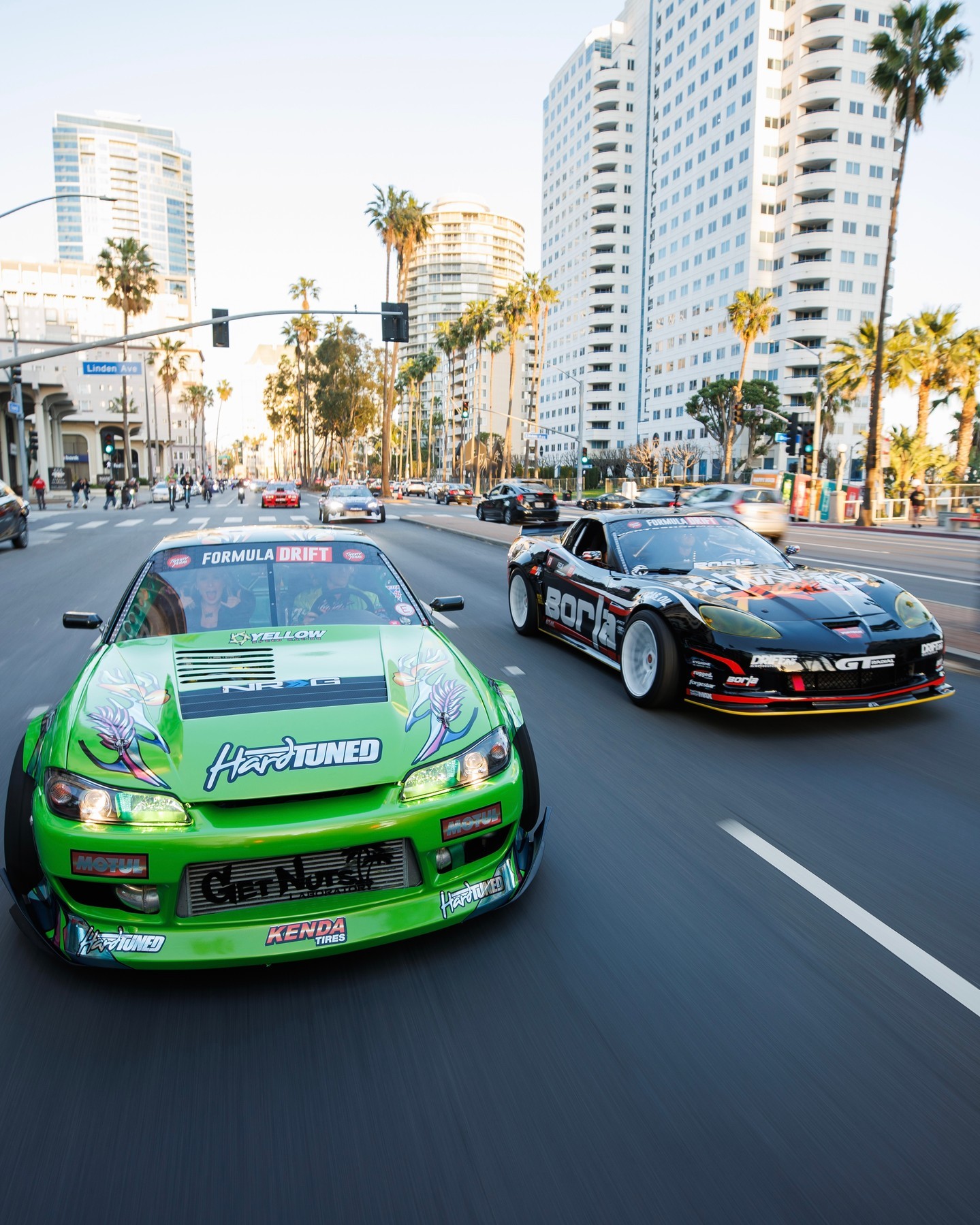 Last night's Formula DRIFT Parade was just a taste of the adrenaline-fueled action to come. We're ready to put on a show for our amazing fans today! 

@ForrestWang808 | @KendaMotorsports & @MattField777 | @GTRadialUSA