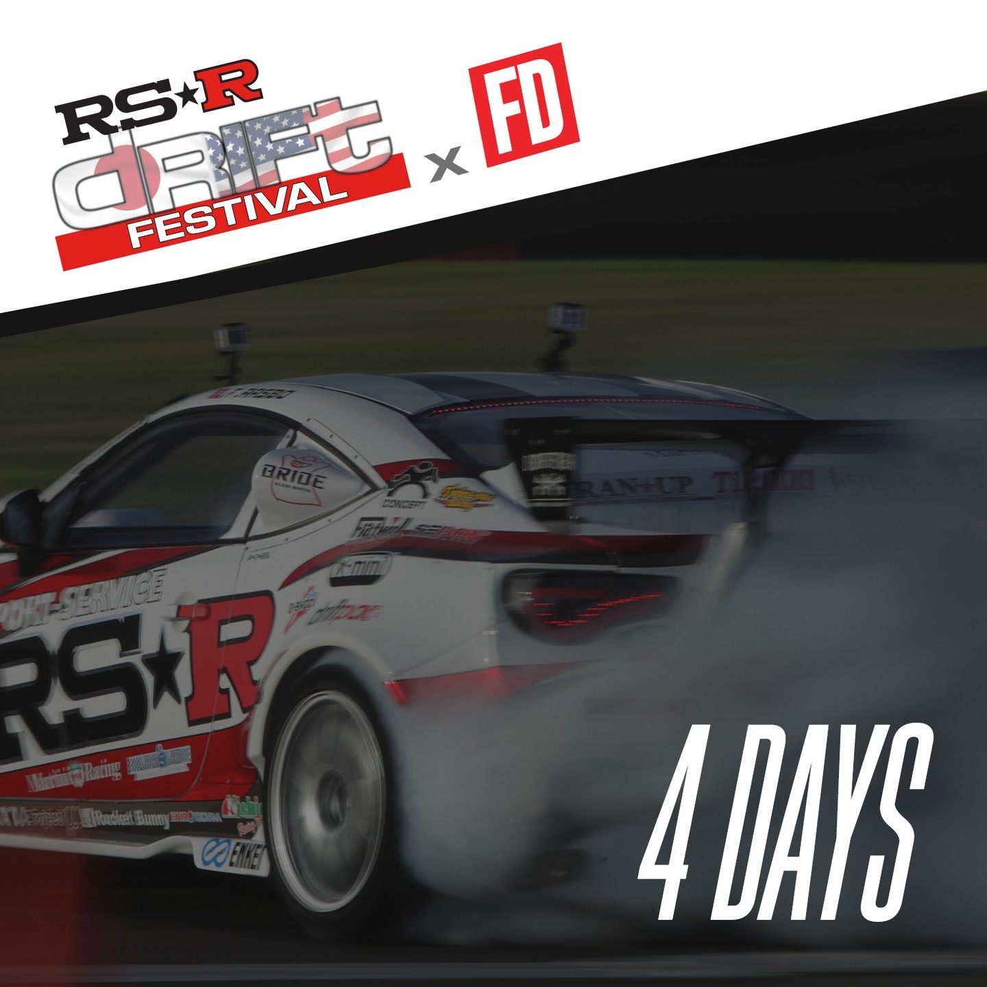 In 4 days, the world watches as Japan takes on USA at @RSRUSA Drift Festival.