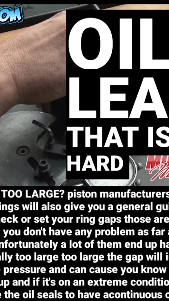 RING GAP TOO LARGE? piston manufacturers when they supply rings will also give you a general guideline in which to check or set your ring
gaps those are set forth to make sure you don't have any problem as far as too tight of a gap unfortunately a lot of them end up having a gap that's actually too large too large the gap will increase the crankcase pressure and can cause you know catch cans to fill up and if it's on an extreme condition even pressurize the oil seals to have a continuous oil leak that is hard to find